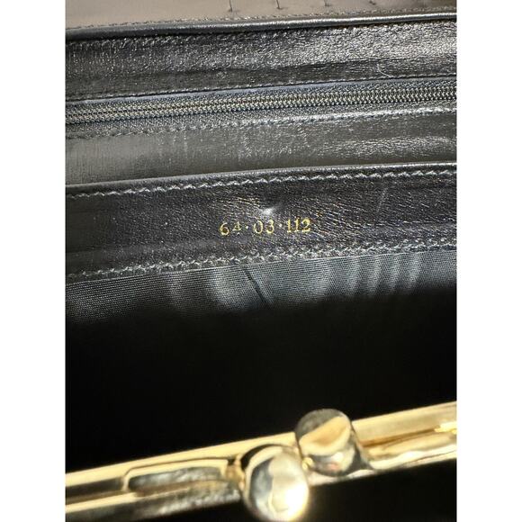Vintage Gucci Wallet Womens One Size Black Leather Canvas Logo Trifold Italy - Picture 9 of 14